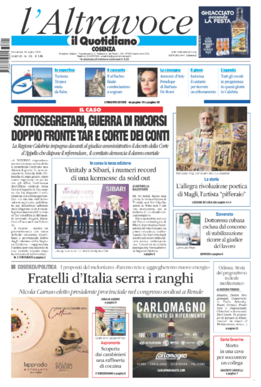 Il Quotidiano del Sud pagina 1